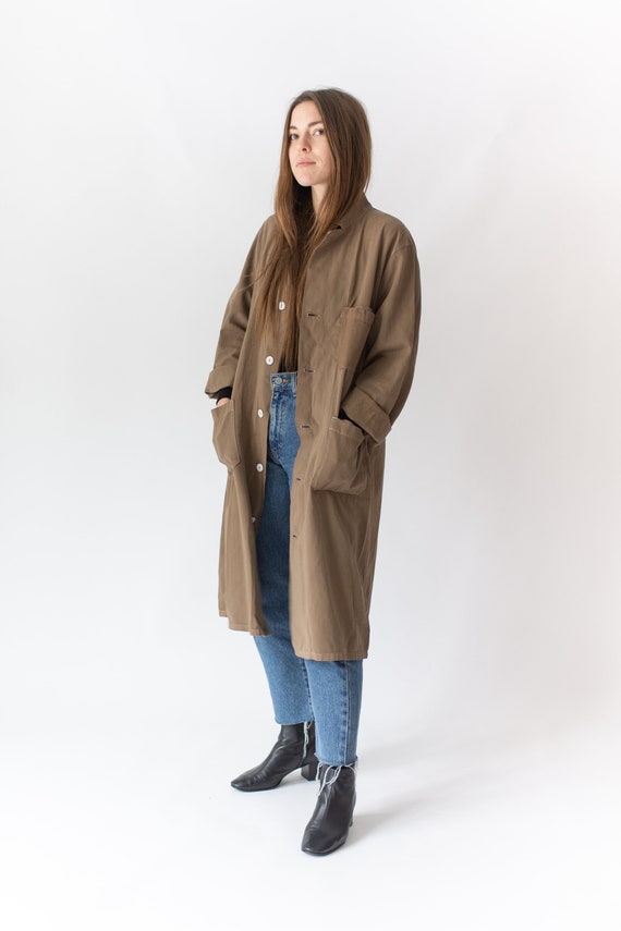 Vintage Mushroom Brown Shop Coat | Overdye Brown C