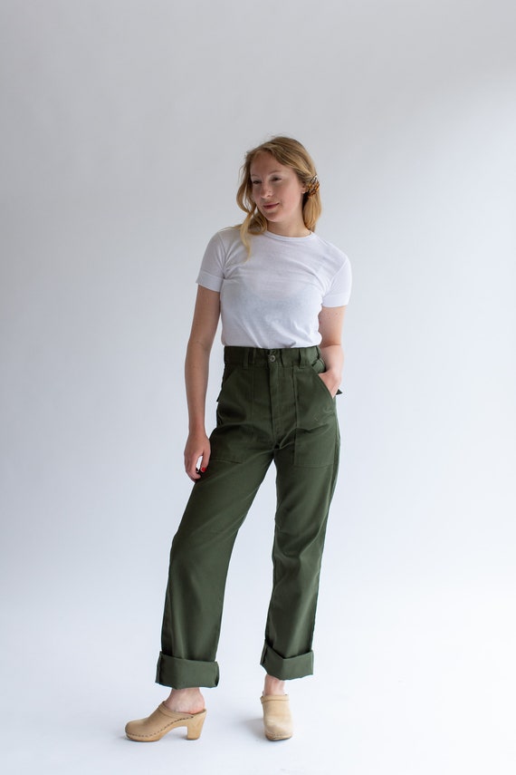 army fatigue high waisted pants