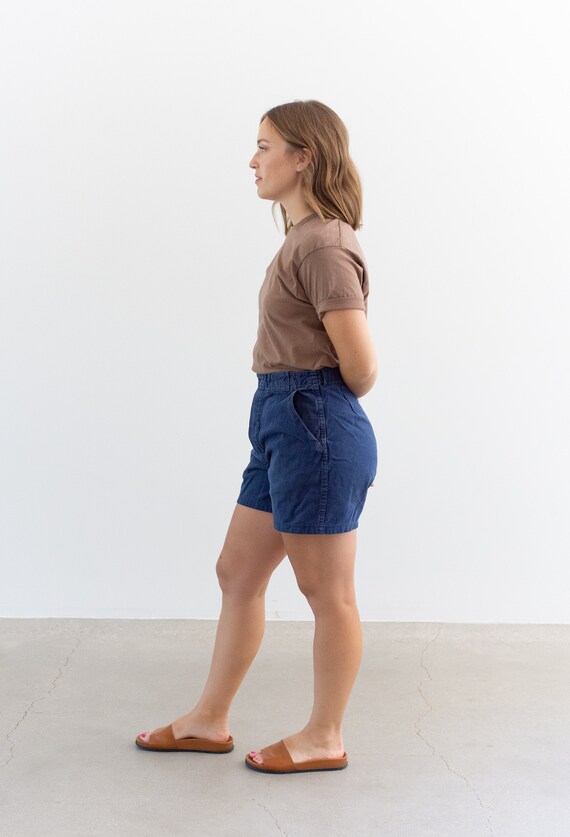 Vintage 31 Waist Blue Denim Shorts | Unisex Frenc… - image 3