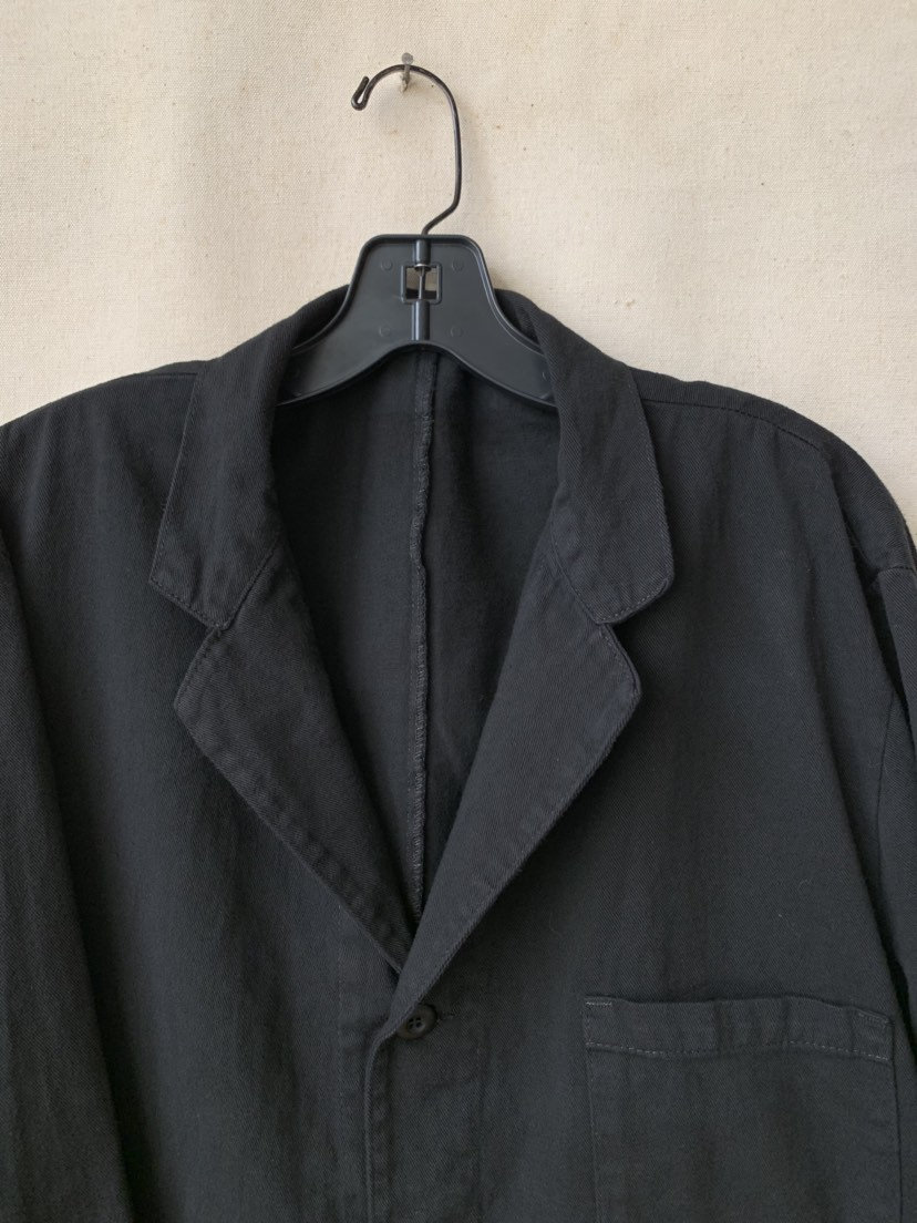 Vintage Black Overdye Classic Chore Jacket | Unisex Square Three