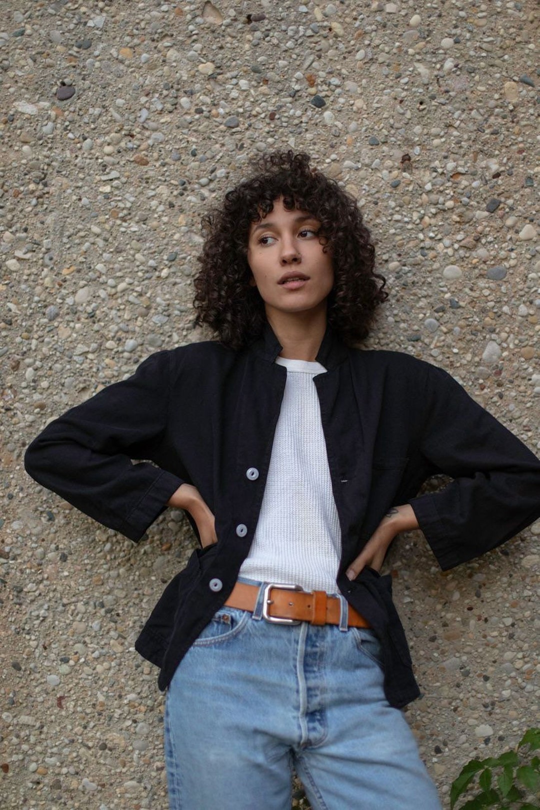Vintage Black Overdye Classic Chore Jacket | Unisex Square Vintage Black Overdye Classic Chore Jacket | Unisex Square