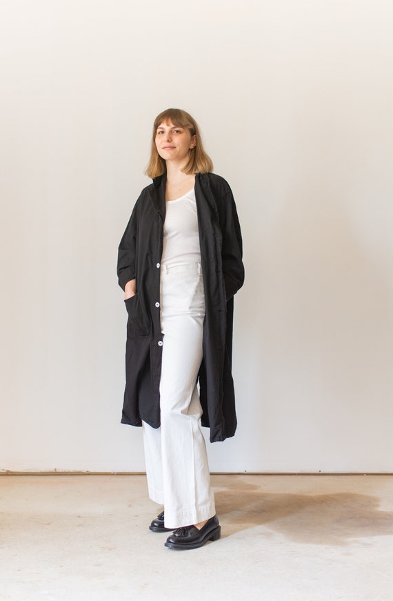 Vintage Black Lightweight Shop Jacket | Overdye Ut