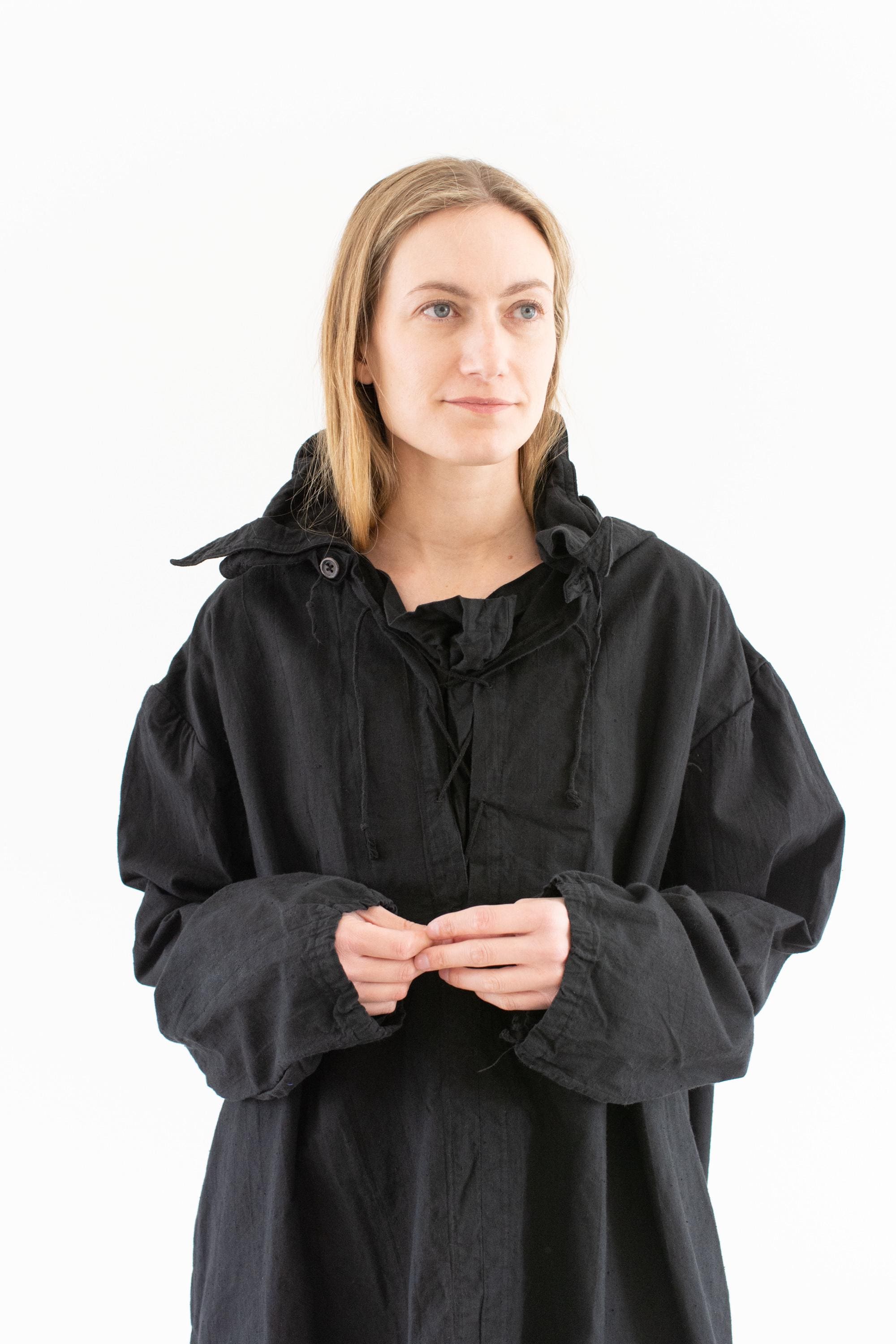 ジャケット・アウター vintage lace hoodie jacket Vintage Black Lace up Hood Pullover Jacket | Unisex 50s 60s