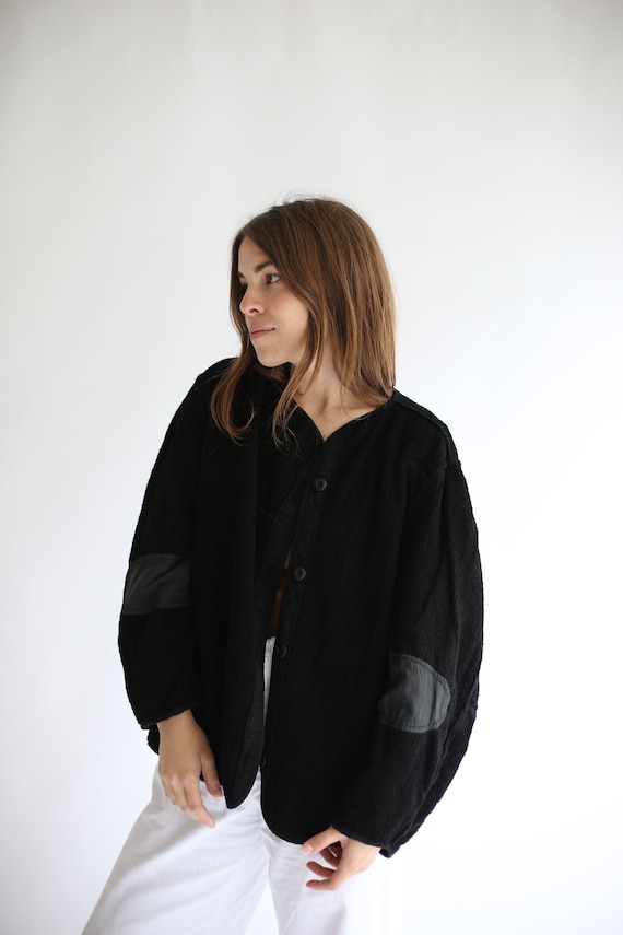 Vintage Black Overdye Pile Liner Jacket | Terry Cl