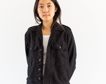 Vintage Black Moleskin Moto Jacket | Unisex Corozo 50s Dutch