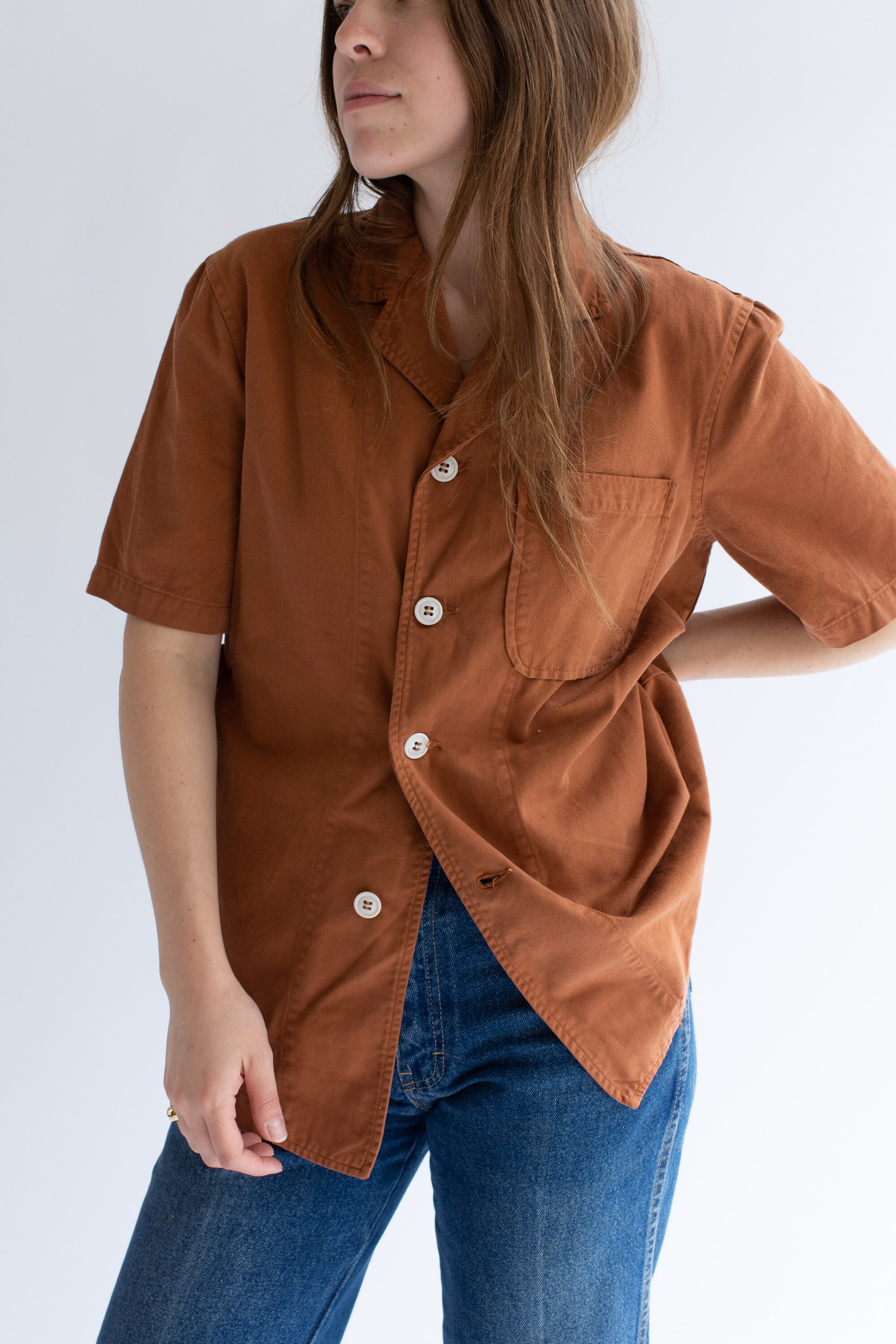 orange rust shirt
