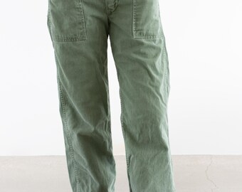 【W32】COLINBO FORT KNOX ARMY UTLITY PANTS Vintage 27 Waist Olive Green Army Pants | Unisex Utility
