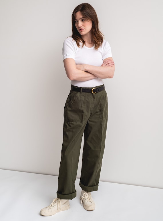 【KOOLOSET】Military Vintage Cargo Cargo Pants Vintage Mens Pants Cargo Trousers Surplus Work Casual