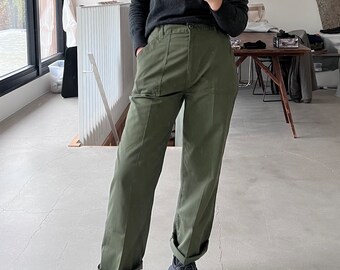 Vintage 29 Waist Army Pants | Cotton Poly Utility Cargo