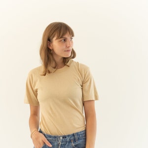 The Malaga Tee Sand Tee Shirt Crewneck 100% Cotton Layer T-Shirt S image 6