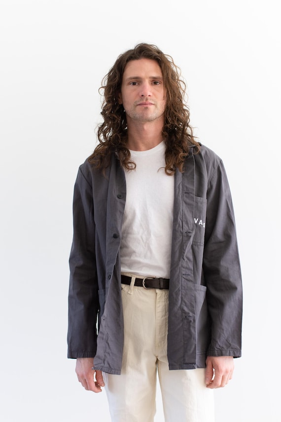Vintage Grey Chore Coat | Unisex SAVAS Cotton Utility Work