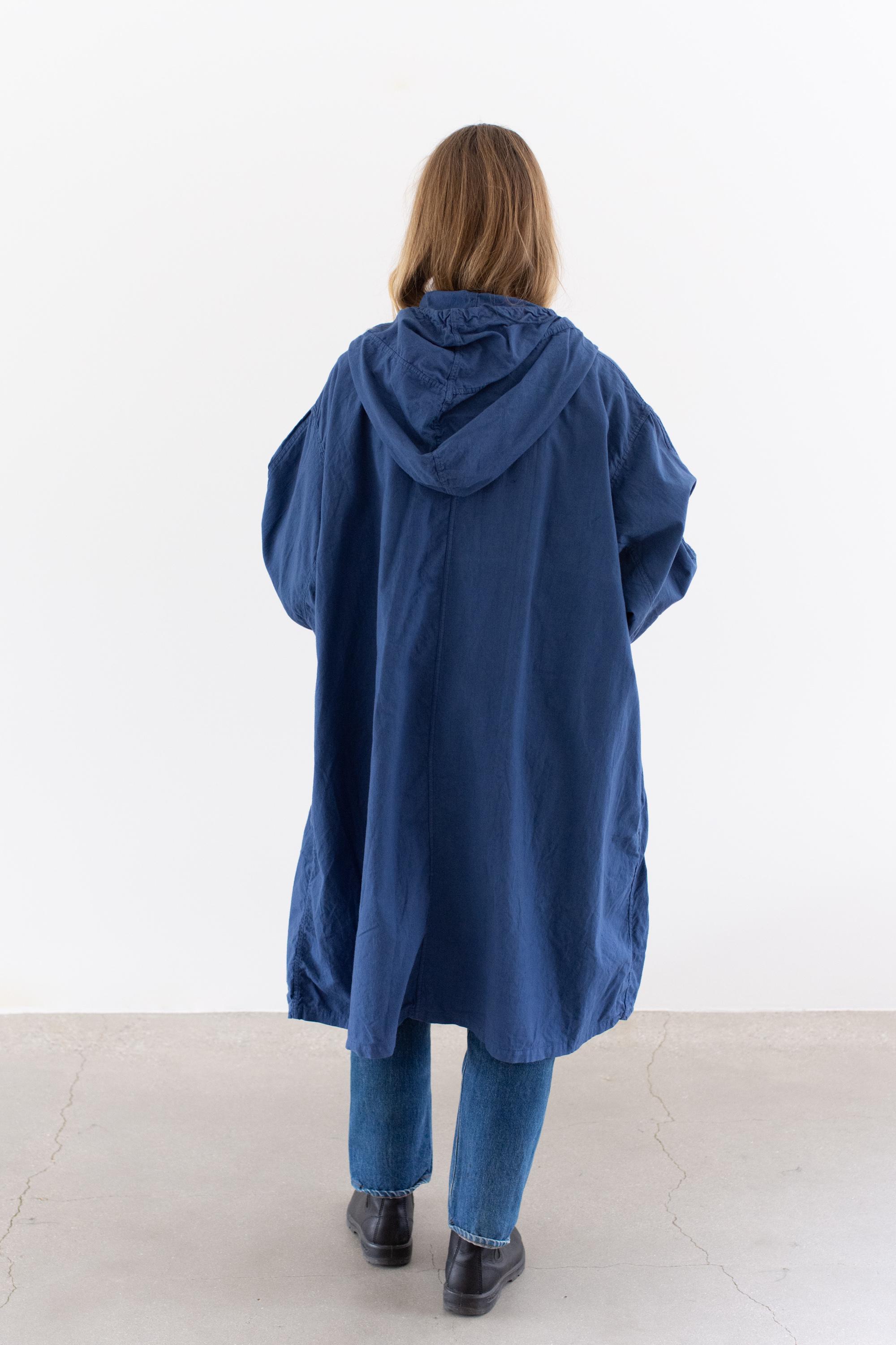 【codegraphy】Vintage Washed Cotton Hood Work Jacket Blue codegraphy】Vintage Washed Cotton Hood Work Jacket Blue