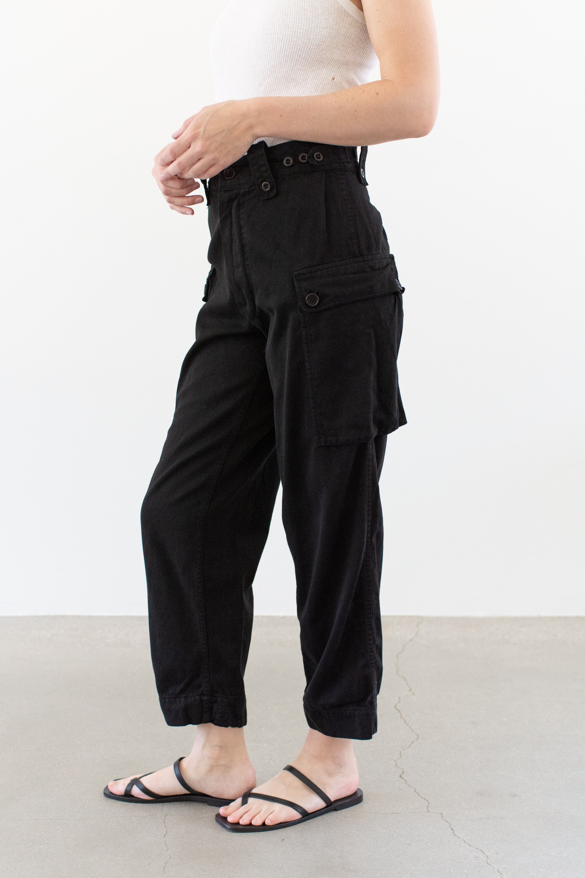 【80s】Euro Vintage Black Trousers Optizip Deadstock Vintage 1980s Pleat-front Trousers (XS-L