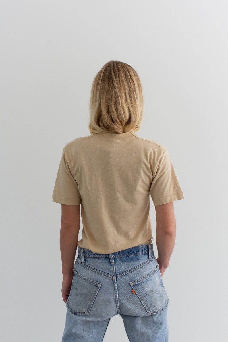 The Malaga Tee Sand Tee Shirt Crewneck 100% Cotton Layer T-Shirt S image 3