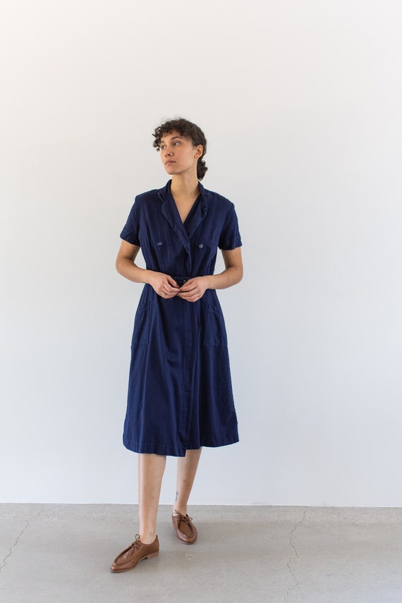 Short Sleeve Wrap Dress Smock Overdye 