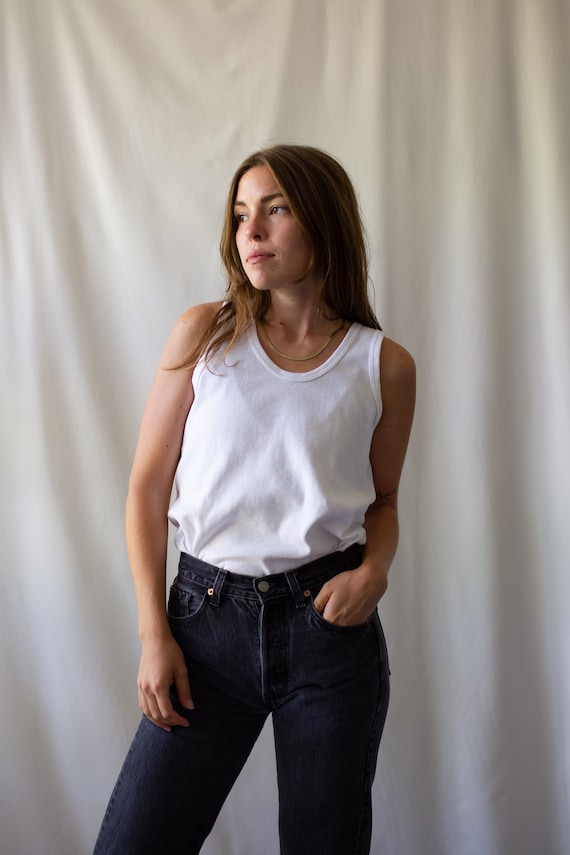 The Aveiro Tank | Vintage White Tank Top | 100% Thick Brushed