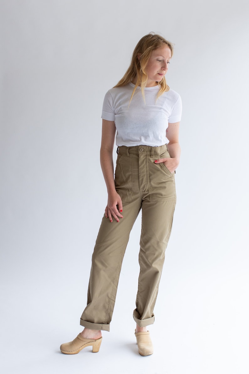 army fatigue high waisted pants