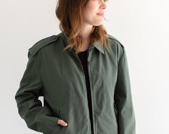 Vintage Sage Green Zipper Jacket | Unisex Ceiling Zero Blauer Utility Workwear | Made in USA | S M L |