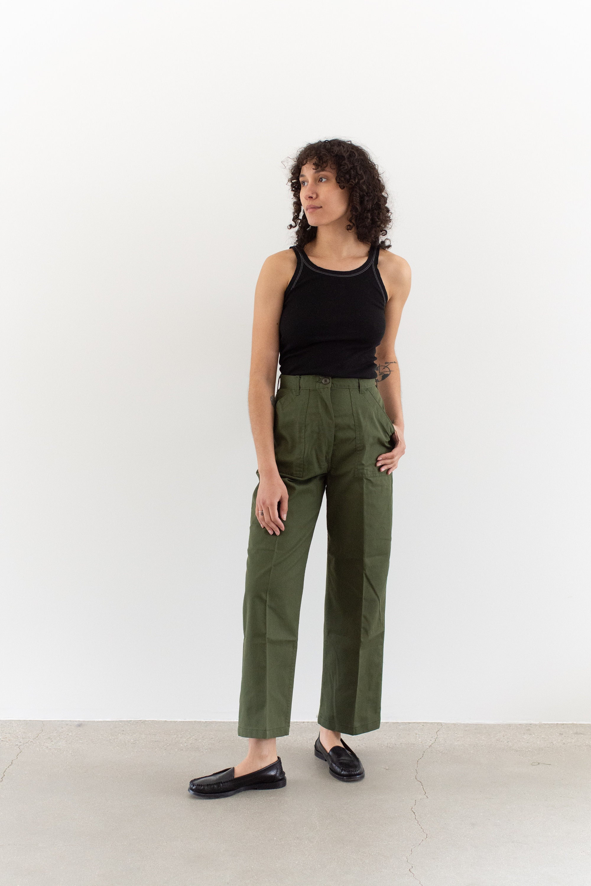 Vintage 26 30 Waist Army Pants Cotton 
