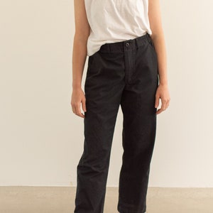 Vintage 30 31 32 33 34 35 36 38 Waist Painter Black Cotton Poly Chinos Unisex Straight Leg Utility Pants Trousers S M L image 3