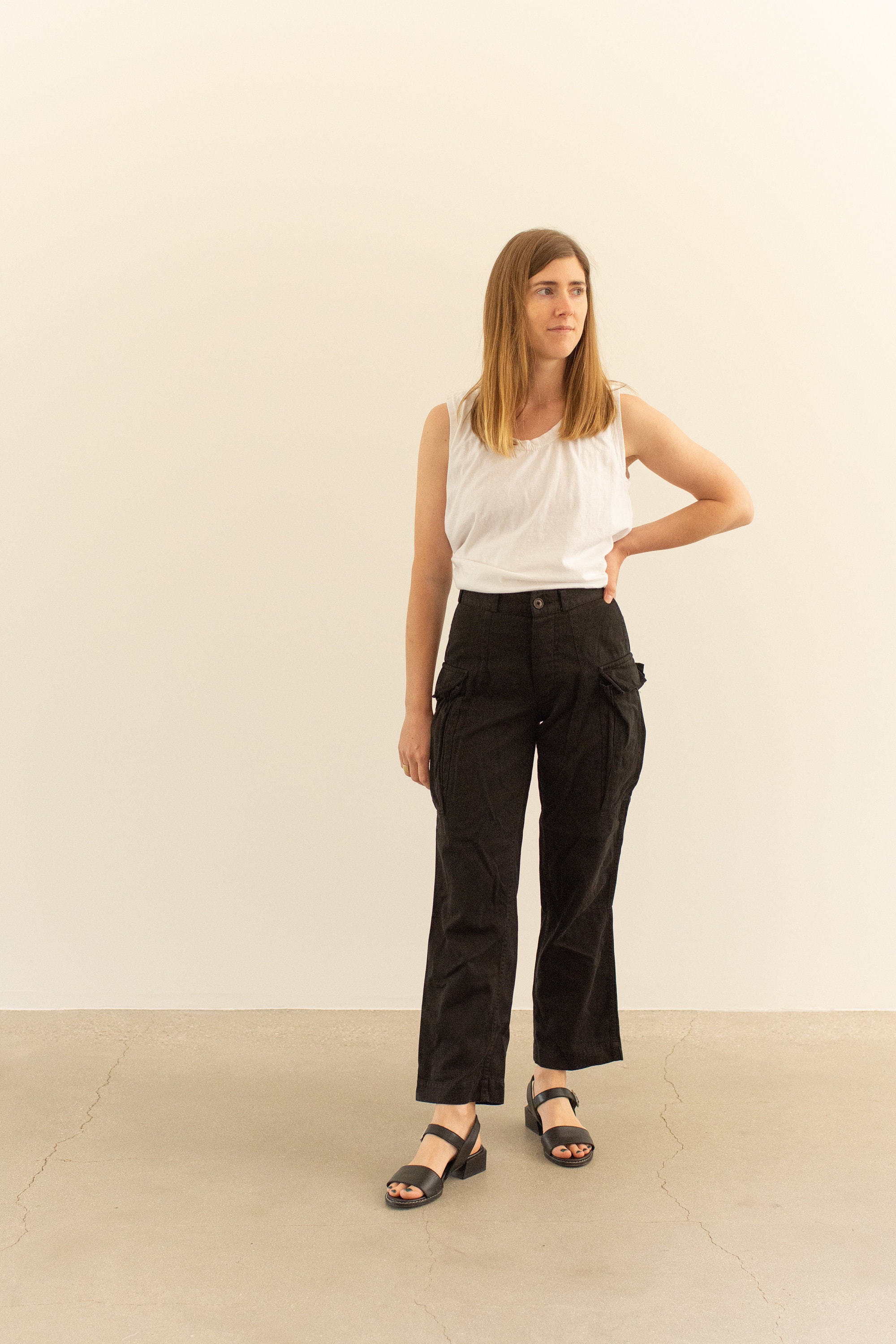 Vintage 26 27 28 29 30 Waist Black High Waist Cargo Pants