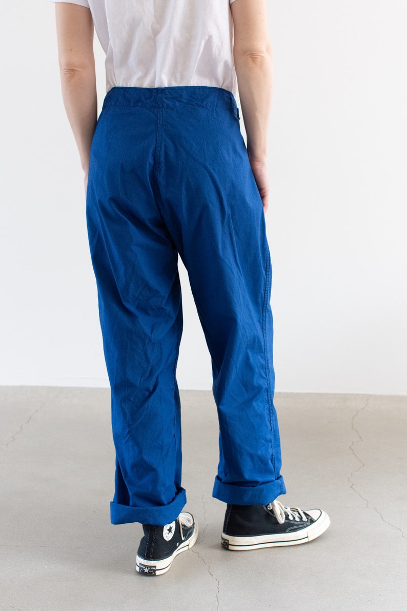 Vintage 29-41 Taille Matisse Blaue Arbeitshose Hose Unisex Leichte Baumwollhose mit hoher Taille Hellblaue Chino-Taille Bild 6