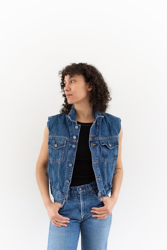 Vintage Calvin Klein Denim Vest Boxy 