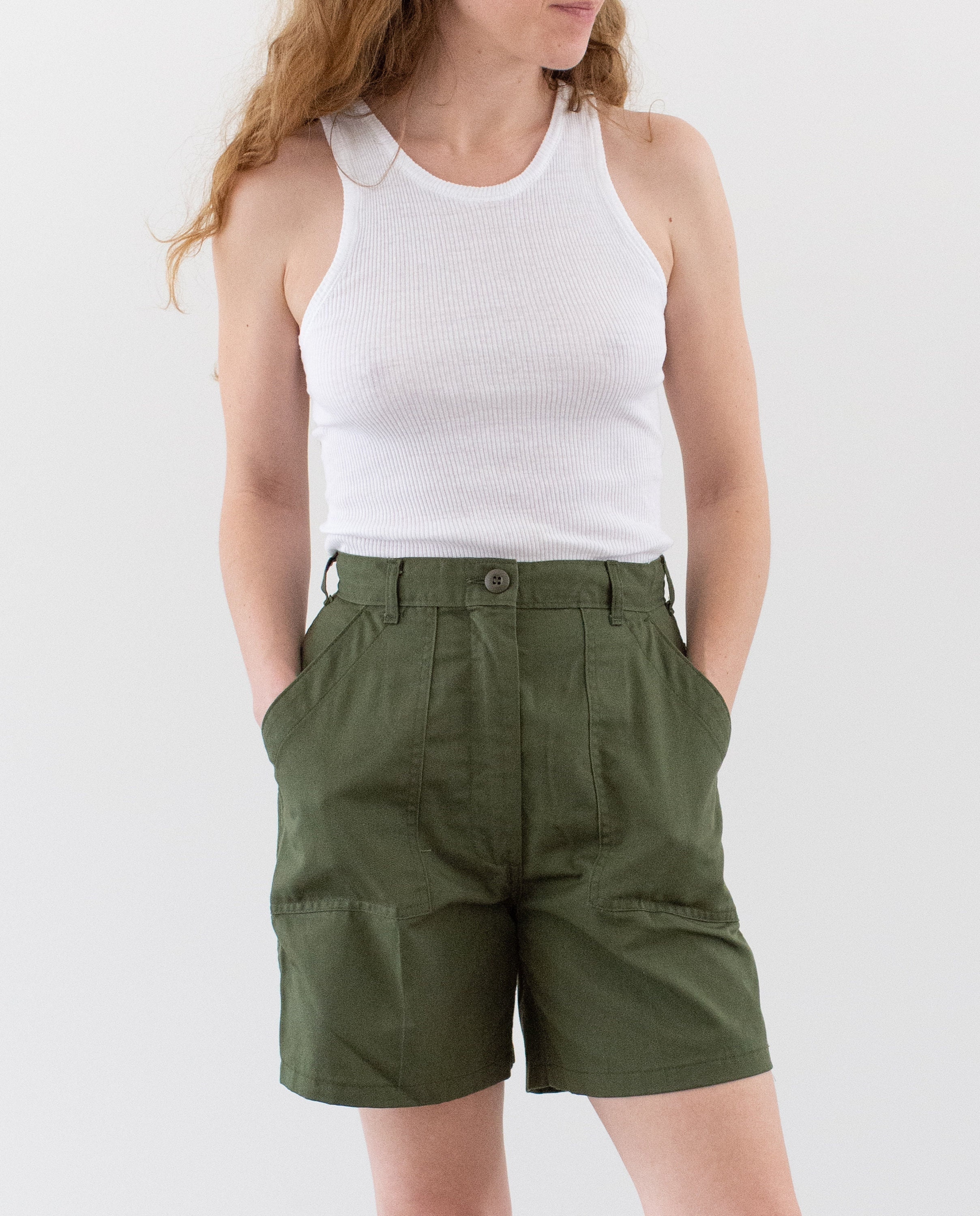 Vintage 25 26 27 28 29 Waist Poly Cotton Green Fatigue Vintage 25 26 27 28 29 Waist Poly Cotton Green Fatigue