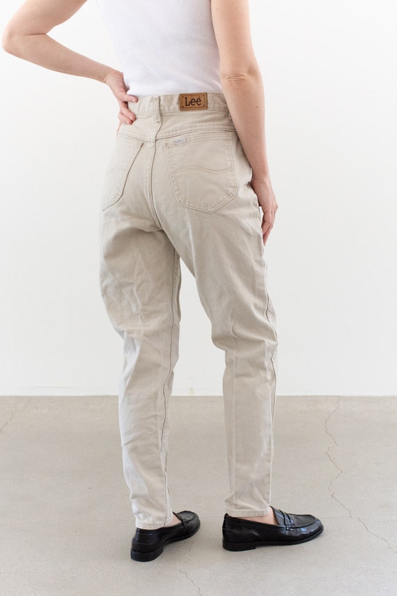 Vintage 29 High Waist Cream Beige Lee Jeans | Hig… - image 8