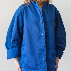 Vintage Matisse Blue Oversized Side Snap Coat Utility Work - Etsy