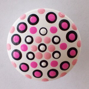 2 in Customize  Dot knobs and pulls for dresser drawers and cabinets.  Perfect for the bedroom, playroom, office or kitchen!!