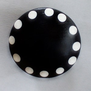 1.5 in Polka Dot Drawer Trimmed knobs and pulls for dresser drawers and cabinets.  Perfect for the bedroom, playroom, office or kitchen!!