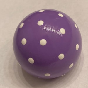 1.5 in  and 1.25 in. fun  little dotted  Drawer knobs and pulls for dresser drawers and cabinets.  Perfect for the bedroom or playroom!!