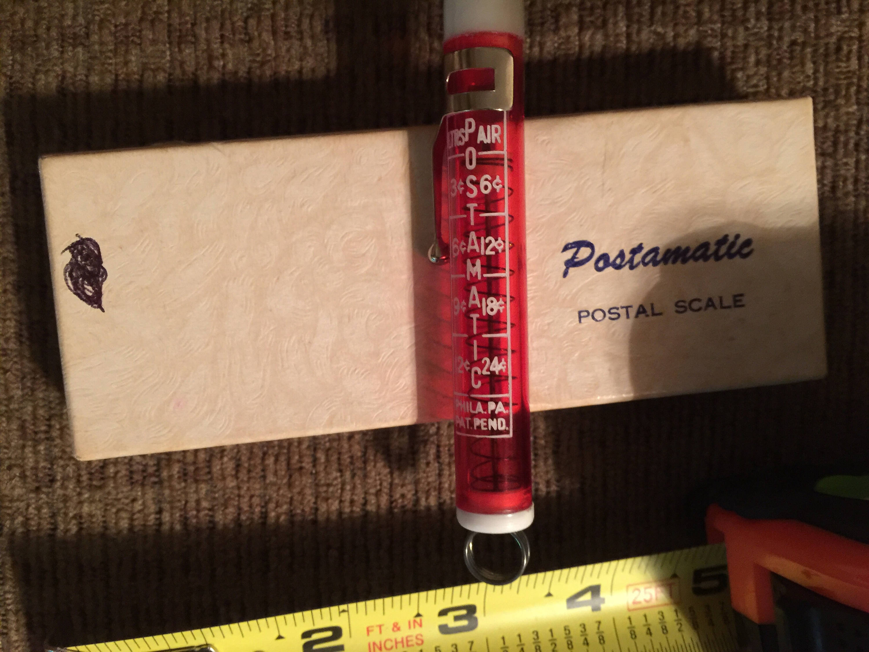Vintage Postamatic Pocket Postal Scale Red In Original Box Etsy Nederland