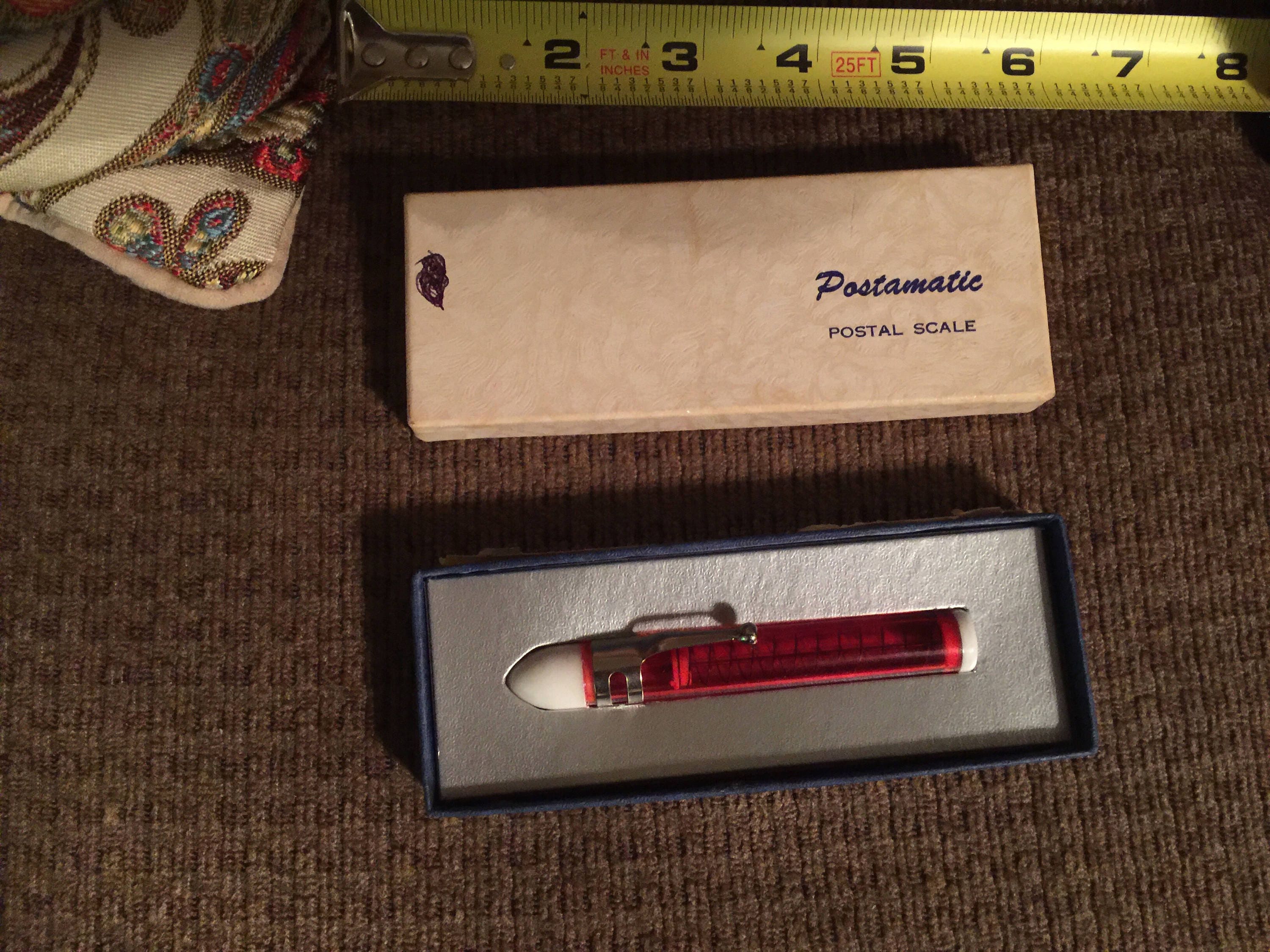 Vintage Postamatic Pocket Postal Scale Red In Original Box Etsy Nederland