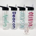Personalized Water Bottle with Straw - 24 oz. - Custom Water Bottle with Straw - Flip Top Lid - Flip Up Straw-Clear Water Bottle -Bridesmaid 