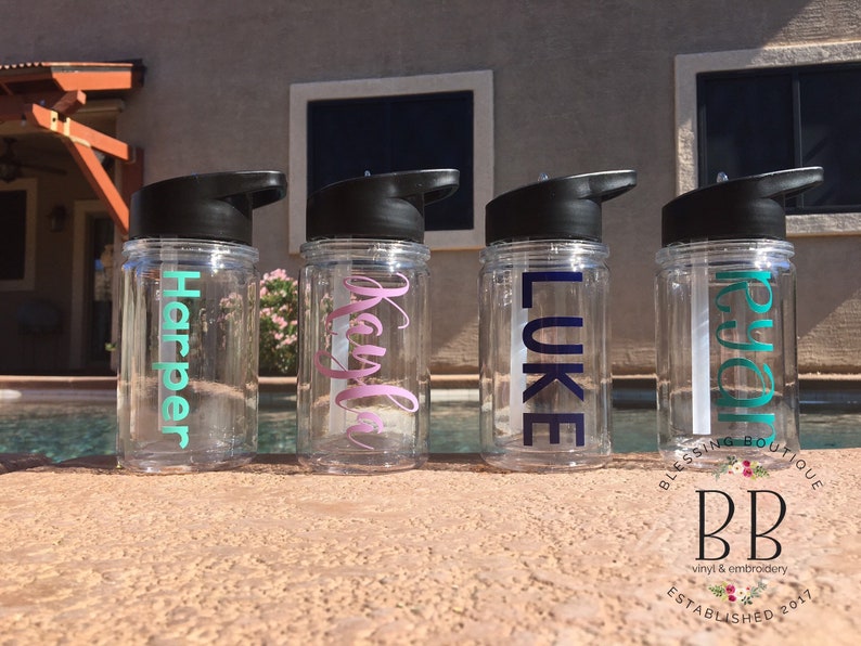 Personalized Kids Water Bottle - Custom Children's Water Bottle - Insulated Kid's Water Bottle with Name - Kid's Water Bottle with Straw 