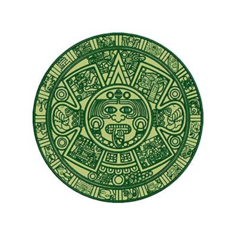 Aztec Calendar Applique Machine Embroidery Design - Etsy