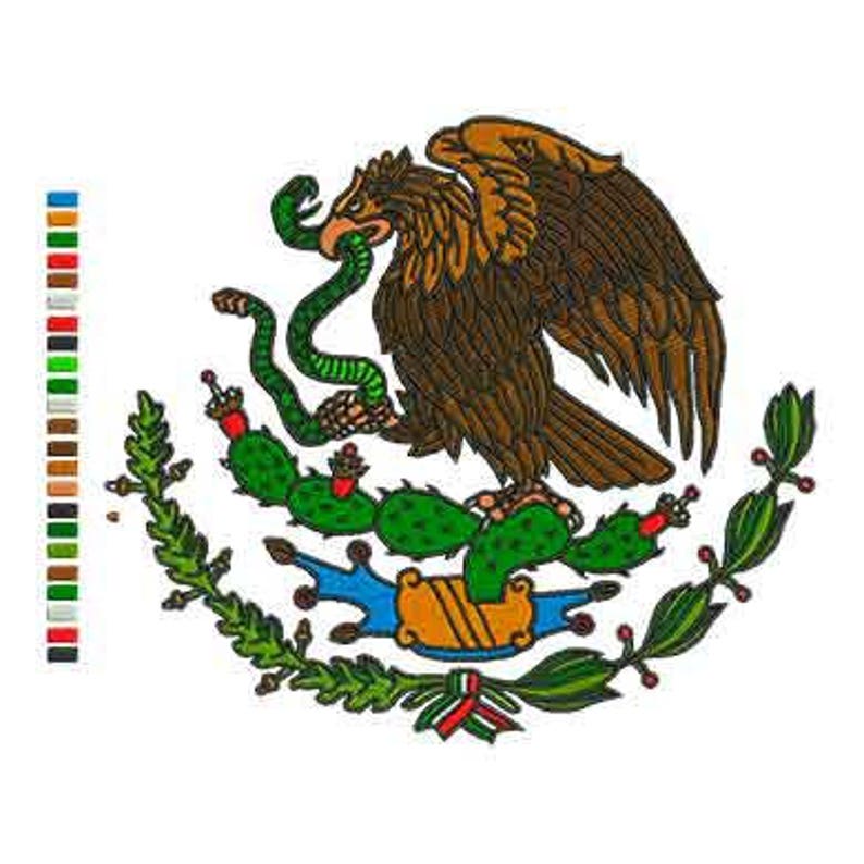 Эмблема орла Мексика 78 X 68 дюйма. 