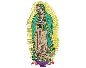 Our Lady of Guadalupe Embroidery design 4 inches