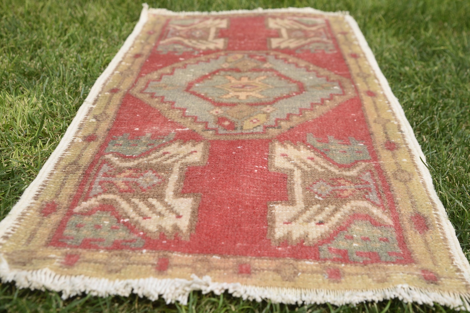 Small Rug Turkish Rug Vintage Rug Decor Rug Small Oushak Etsy