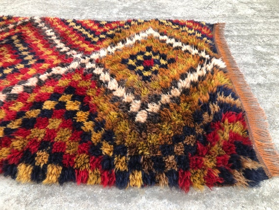 ヴィンテージ ベルベル モロッコ ラグ、カラフルなベニ・ウライン