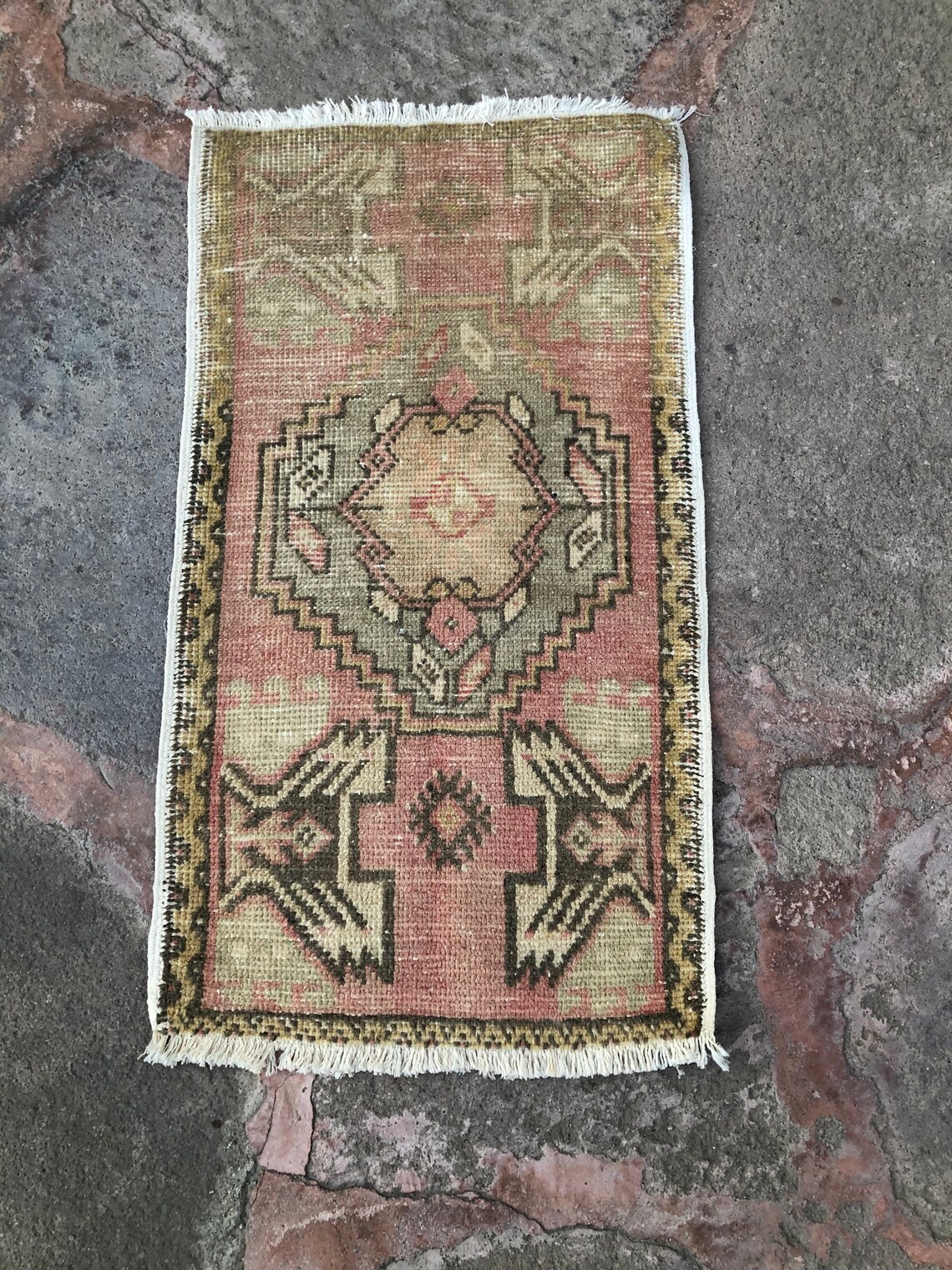 Turkish Mini Rugs Mini Rugs Powder Room Rugs Vintage Small Etsy