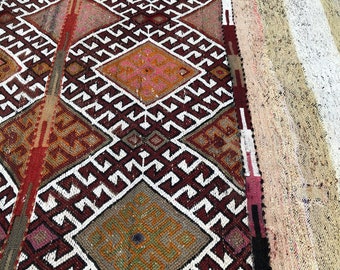 Vintage Turkish Kilim Rug: Handmade Wool Anatolian Kelim (3.10 x 6)