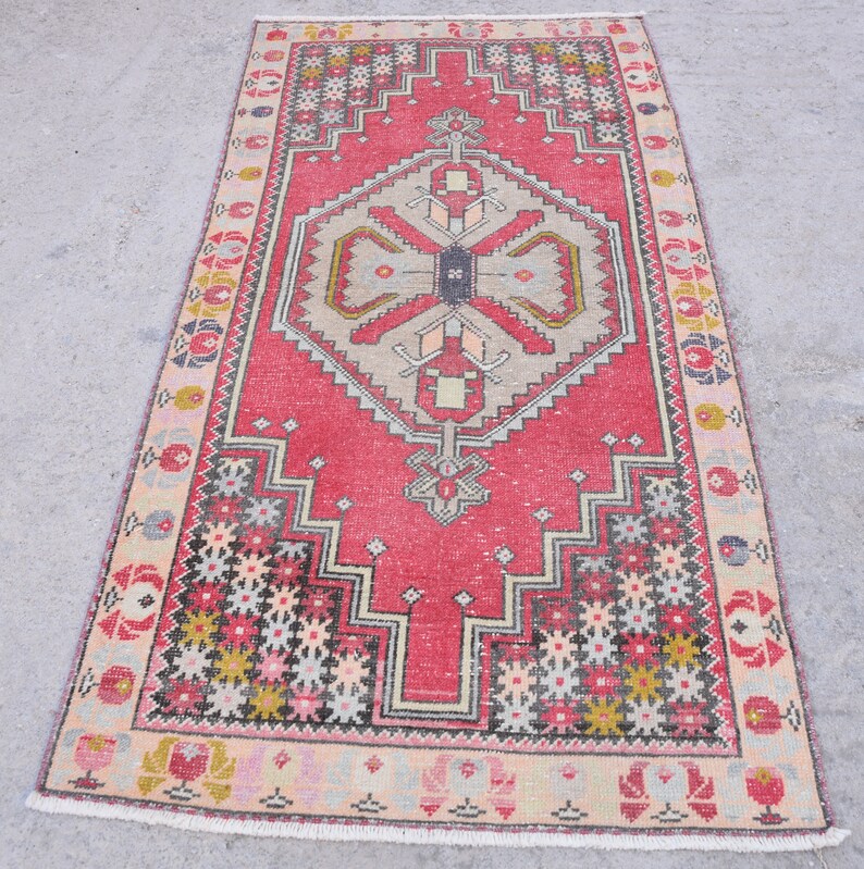 Handmade Designer Turkish Wool Vintage Oushak Office Rugs Decorative Area Rug Muted Pastel Color Bohemian