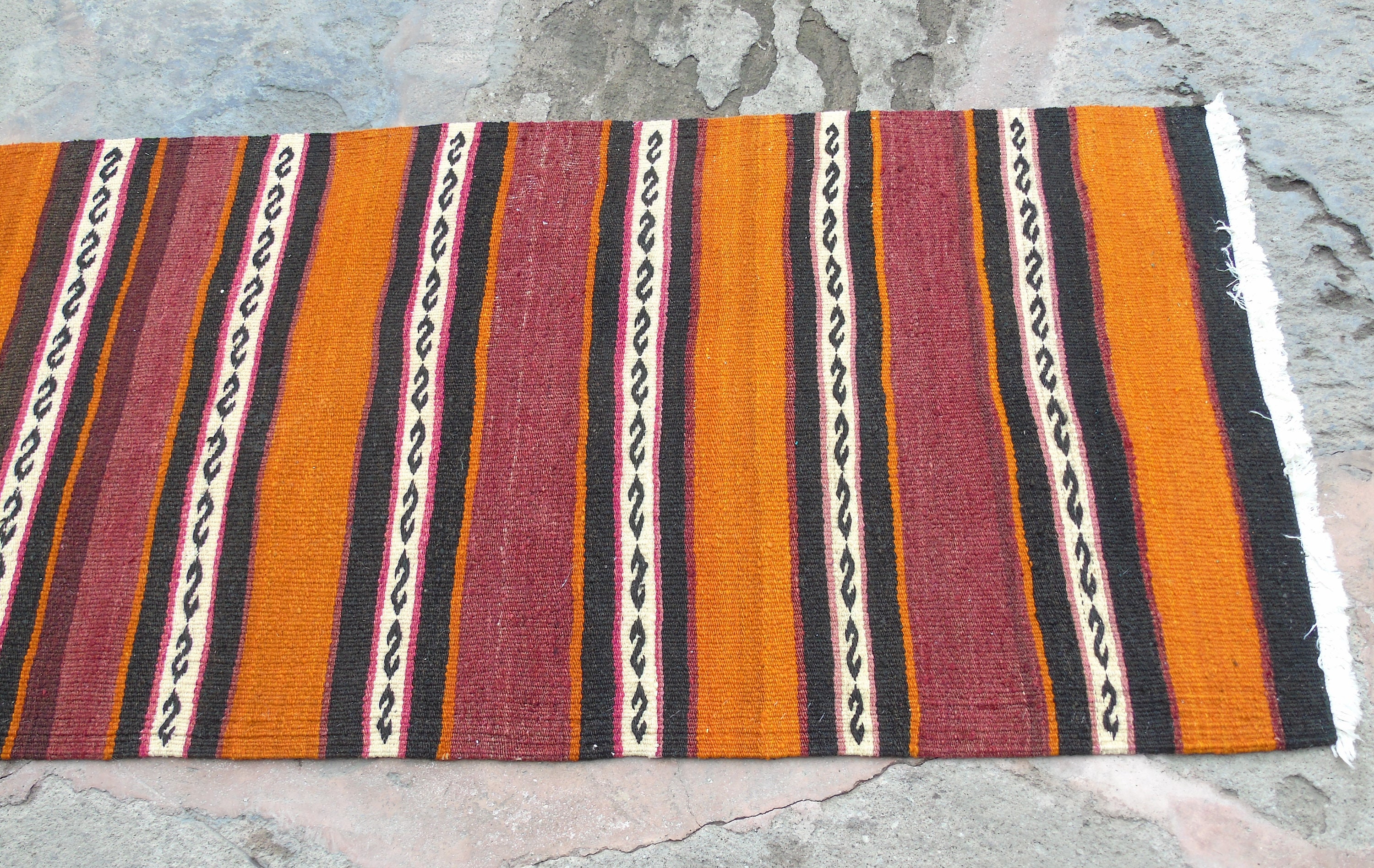 Hallway Kilim Runner Rug Vintage Anatolian Undyed Kilim Etsy