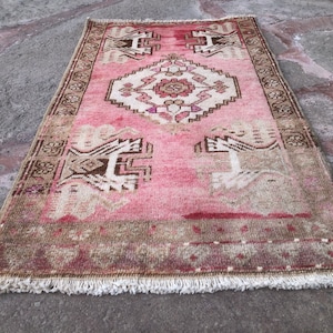 Turkish Small Rug, Vintage Small Rug, Oriental Small Rug, Anatolian Small Rug, Turkish Mat Rug, Door Mat Rug, Turkish Bathroom Rug, Rug
