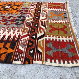 Bohochic Kilim Runner, Colorfull Kilim Runner, Hallway Kilim Runner, Handmade Turkish Kilim Runner Rug, kilim runner, Turkish kilims