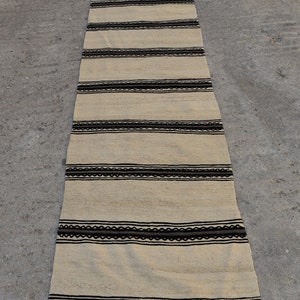 Cream Runner Rug, Minimal Runner Kilim Rug, Vintage Runner Rug, Kitchen Runner Rug, Stairs Kilim Runner Rug, Entryway Runner Rug, 2&#39;3x17&#39; ft