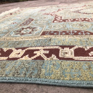 oushak rug / area rug / vintage rug  / carpet rug /  turkish rug / old oushak rug / boho decorative rug / turkey boho rug / 5’1x6’7